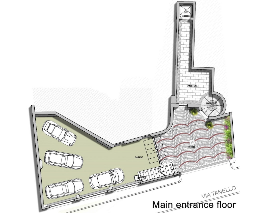 План 1 этажа виллы Meraviglia в Лугано, Швейцария
